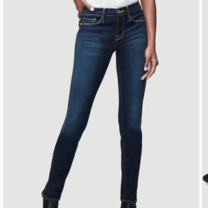 Frame Le Skinny De Jeanne Mid Rise Slit Rivet Clean Jean Size 30